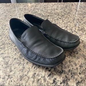 ECCO Driving Moccasin Comfort Casual Navy Blue Loafers Men's EURO Size 42/US 9